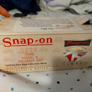 Snap-on coin bank vintage collectible